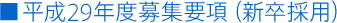■平成29年度募集要項(新卒採用)